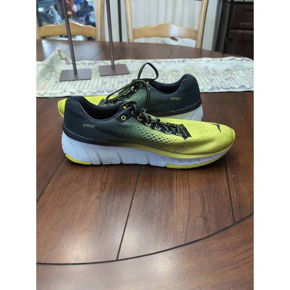 Hoka One One Cavu Mens‎ Sneakers Yellow Size 11 Navy Running Athletic